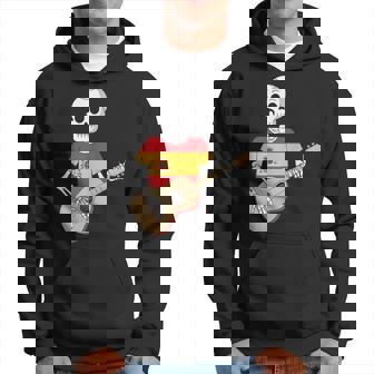 Divertido Esqueleto Guitarra España Bandera España Divertido Esqueleto Meme Sudadera - Regaloses