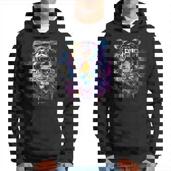 Dj Tiger ミュージックヘッドフォン 音楽プロデューサー ハウス ビートメーカー パーカー - Kawaiitshirt