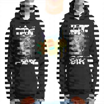 I Eat Cement Cursed Cat Weirdpecific Meme Kapuzenpullover - Seseable