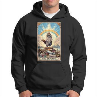 The Emperor 面白いアライグマ タロットカード ミスティックアライグマ パーカー - Kawaiitshirt