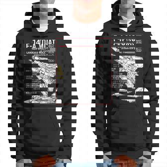 F-14 Tomcat Us American Carrier航空機 ブループリント パーカー - Kawaiitshirt