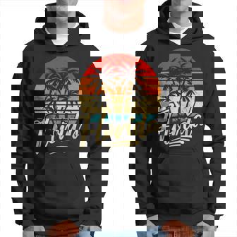 Floridaintageummeribes Beachunset Retro Palmier Sweat à capuche - Cadeauxyz