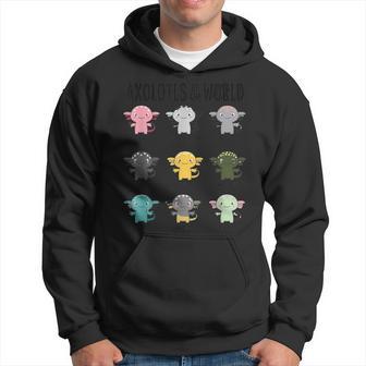 Gráfico De Especies Adorables De Ajolotes Del Mundo Sudadera - Regaloses