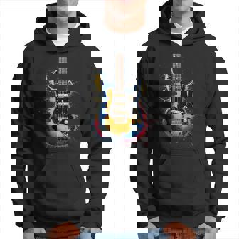 Guitariste Cadeau Guitare Instrument Musique Couleur Noel Sweat à capuche - Cadeauxyz