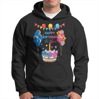 Happy Birthday To You ケーキとバルーンパーティー パーカー - Kawaiitshirt