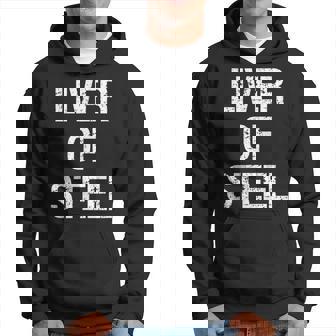 Hígado Deino De Acero Cerveza Y Whisky Bebiendo Regalo De Camarero Sudadera - Regaloses
