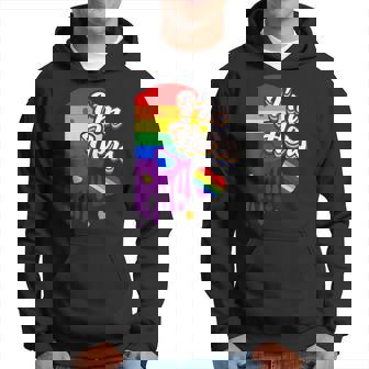 I'm Hers &He's Mine 虹のハート Lgbtq プライド デザイン パーカー - Kawaiitshirt