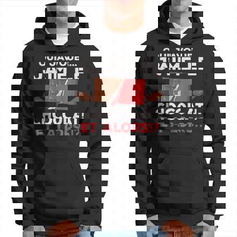 J'aime Le Chocolat Humour Chocolatine Cadeau Chocolat Sweat à capuche - Cadeauxyz