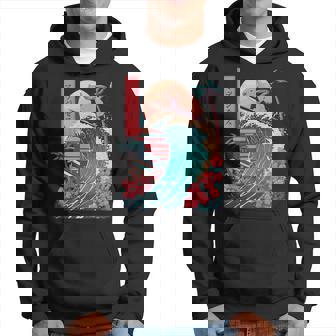 Japanese Capybaraurfing Wave Great Wave Japan Kapuzenpullover - Seseable
