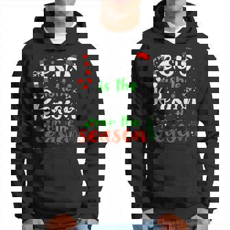 Jesus Is The Reason For Theeason クリスマス 神の信仰 パーカー - Kawaiitshirt