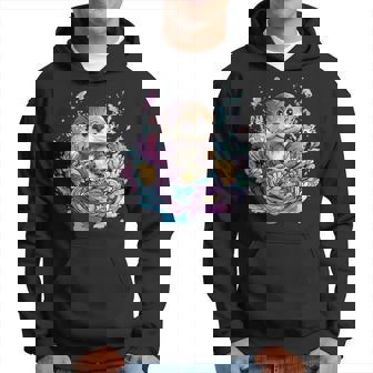 Jolie Loutre Entourée De Fleurs Colorées Sweat à capuche - Cadeauxyz