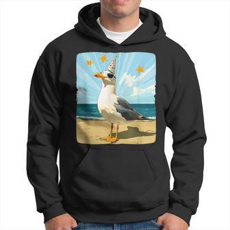 Jolie Mouette Avec Chapeau De Fête Pour Faire La Fête Des Mouettes Sweat à capuche - Cadeauxyz