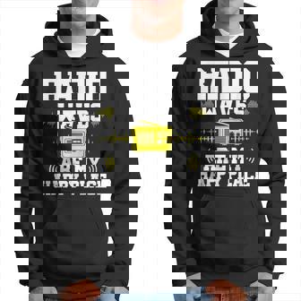 Las Ondas De Radioon Mi Lugar Feliz Radioaficionados Sudadera - Regaloses