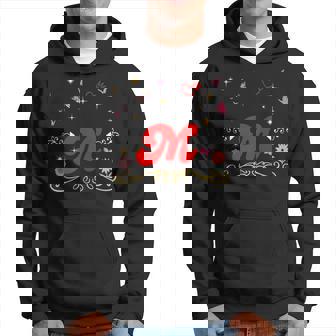 Letra M Nombre Inicial Con Flores Y Mariposas M Alfapeto Sudadera - Regaloses