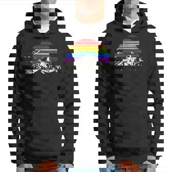 Lgbtq レインボー 山 サンセット ヴィンテージ パーカー - Kawaiitshirt