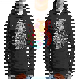 Lindo Kawaii Capibara Comiendo Ramen Japonés Anime Sudadera - Regaloses