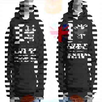 I Love United Kingdom ハートフラッグ イギリス Uk グレートブリテン パーカー - Kawaiitshirt