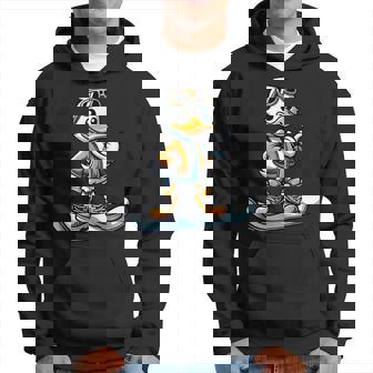 Mignon Dessin Animé Canard Snowboard Sports D'hiver Sweat à capuche - Cadeauxyz