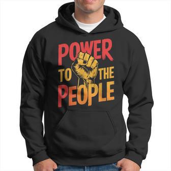 Motivación Inspirada En El Puño Retro Power To The People Sudadera - Regaloses