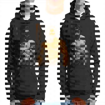 Muscle Man Bodybuilder Gay Daddy Classic Oil Paintingtyle パーカー - Kawaiitshirt