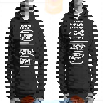 Music On World Off Música Encendida Mundo Apagado In Mangas Sudadera - Regaloses