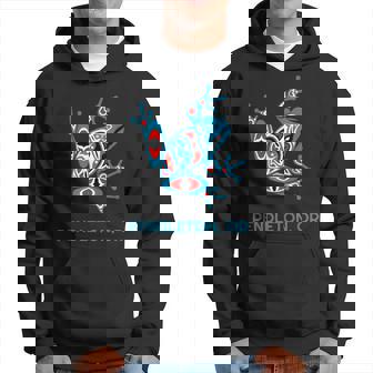 Pendleton オレゴンレッドブルフロッグ Pnw アート ネイティブアメリカン パーカー - Kawaiitshirt