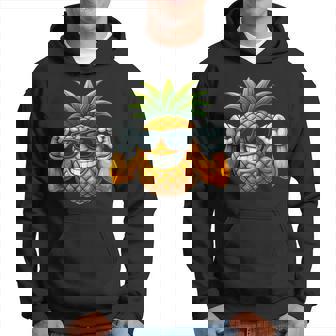 Piña Fresca De Dibujos Animados Con Gafas Deol In Mangas Sudadera - Regaloses