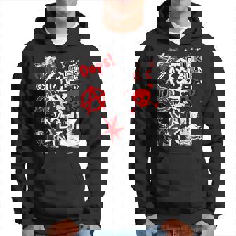 Punk's Not Dead ブラック&レッド パーカー - Kawaiitshirt