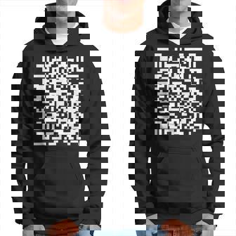 Qr Scan Code Adulte Sarcasme Humour F-Ck You Fu Back Print Sweat à capuche - Cadeauxyz