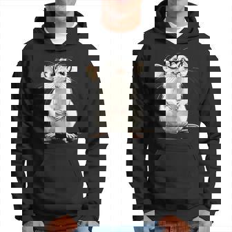 Rata Blanca Inteligente En Traje De Gafas De Moda Sudadera - Regaloses