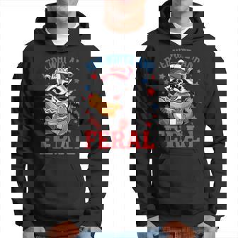 Red And Feral 4Th Of July ユーモア キッズ アメリカ パーカー - Kawaiitshirt