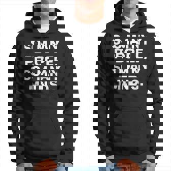 So Many Peopleo Many Minds 十人十色 英語 文字入り 格言 黒 他カラー メンズ パーカー - Kawaiitshirt