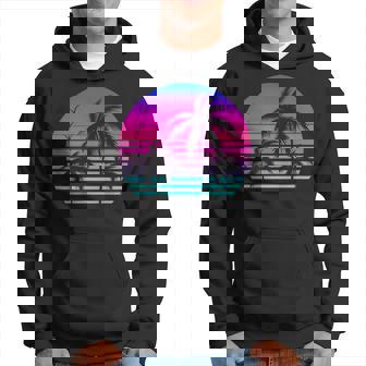 Sunset Palm Tree Casual Fashion Aestheticaporwave Kapuzenpullover - Seseable