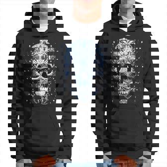 Tête De Mort Cloutée En Cristal Dia De Los Muertos Sweat à capuche - Cadeauxyz