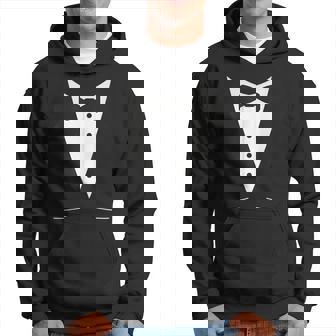 Tuxedo Costume Idea With Bow Tie Kapuzenpullover - Seseable