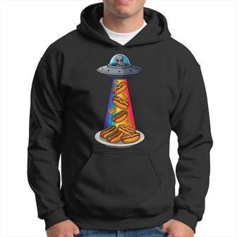 Ufo 誘拐ホットドッグ ムーンデー エイリアン 空飛ぶ円盤 ソーセージ パーカー - Kawaiitshirt