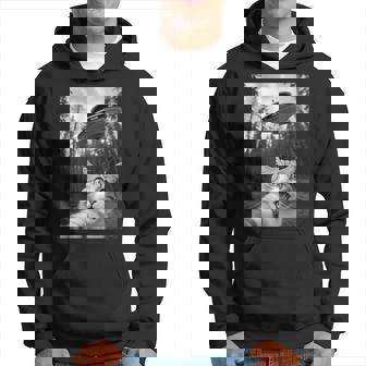 Ufoエイリアンと面白い猫の自撮り。 パーカー - Kawaiitshirt