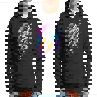 Universe Rockettart Cosmoshuttle Flight Galaxypace Kapuzenpullover - Seseable