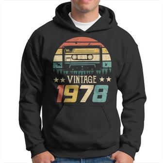 Vintage 1978 44 Cumpleaños Retro Casete Sudadera - Regaloses