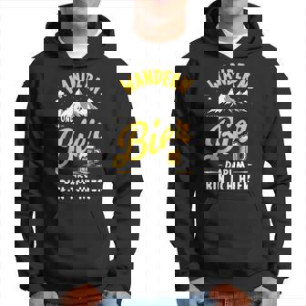 Wandern Und Bier Darum Bin Ich Hier Lustig Bierfan Wanderfan Kapuzenpullover - Geschenkecke