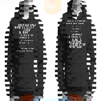 When I Get Into A Fight I Leave On Atretchcher パーカー - Kawaiitshirt