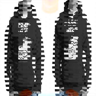 お願い スマイル アート オブ 写真 カメラマン カメラマン パーカー - Kawaiitshirt