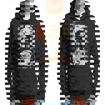 かわいい 猫 食べる ラーメン 麺 面白い アニメ パーカー - Kawaiitshirt