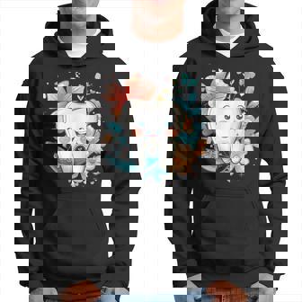 かわいい歯と花iキッズ歯 パーカー - Kawaiitshirt