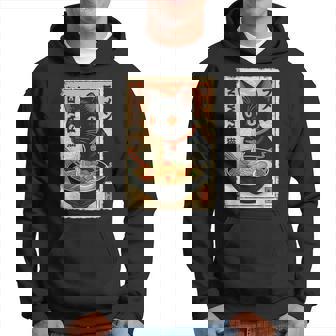 かわいい猫とラーメン麺 日本のアニメ漫画 パーカー - Kawaiitshirt