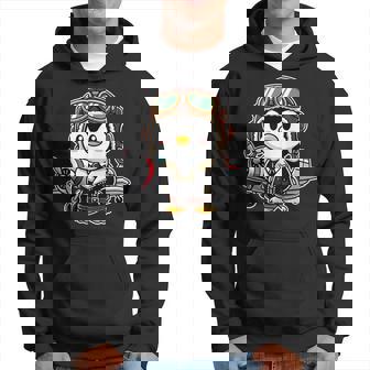 かわいい空飛ぶペンギン パイロット ヘルメット 飛行機 航空機 航空機 パーカー - Kawaiitshirt