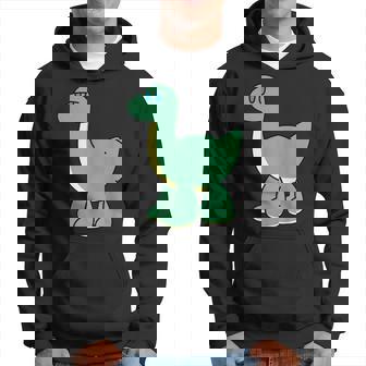 ゆるい恐竜のキャラクターイラスト_ブラキオサウルス パーカー - Kawaiitshirt