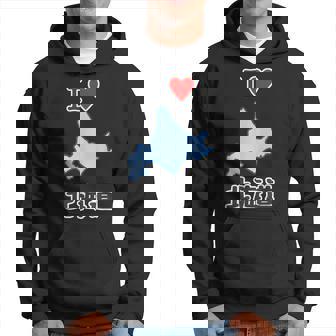 アイラブ・北海道（I Love ハート）地図【47都道府県】ジモtティ Jimo-T 地元愛 お土産 面白 パーカー - Kawaiitshirt