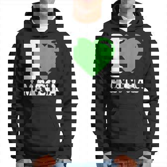 アイラブ抹茶キュートファニー抹茶ハート付き抹茶 パーカー - Kawaiitshirt