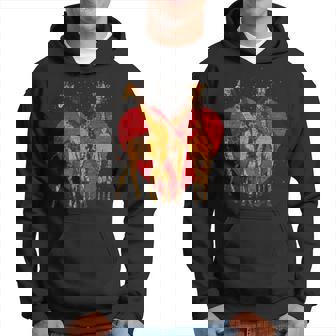 アフリカ サファリ アニマル ハート バレンタインデー ギフト ラブ キリン パーカー - Kawaiitshirt